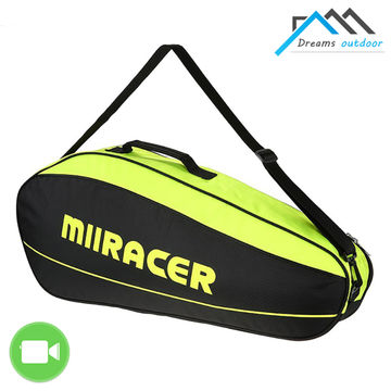 Racket Shoulder Bag Carrying Case Carrier Cover Holder Works for 6 Racquets 