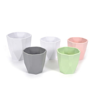 Ceramic Planter 6 Inch Plant Pots Indoor Oudoor Planter Succulent Rhombus