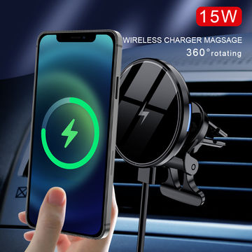 Magnetic Car Phone Holder,15W Magnetic Wireless Car Charger for iPhone 12 Series Fast Charging Airvent Mount Magnet Adsorbable Cell Phone Charger； 