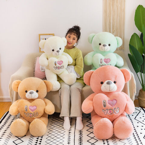 Oso de Peluche Luminoso con Corazón, Oso Teddy Grande para Abrazar, Regalo de San Valentín 60cm for sale at factory direct price