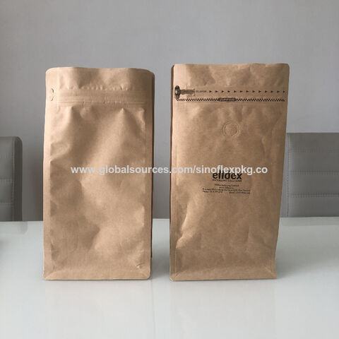 kraft paper coffee bolsa with valve