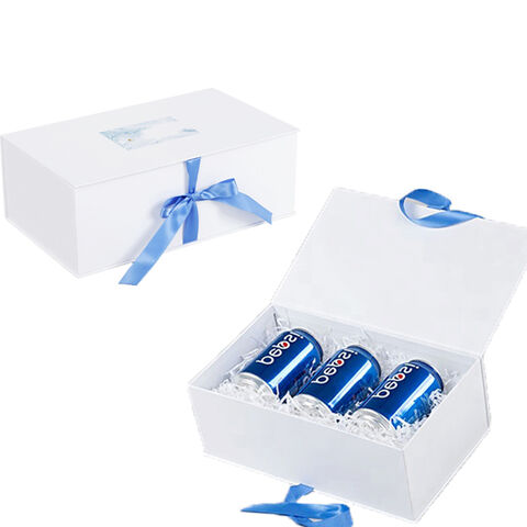 Boîte cadeau magnétique en carton, luxe, dorure à chaud, fermeture à ruban, boîtes rigides pour emballage cadeau