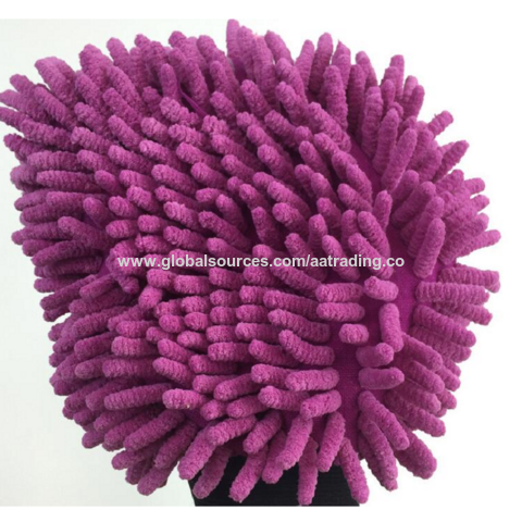 Gant de lavage de voiture en chenille imperméable, chiffon de nettoyage automobile for sale at factory direct price