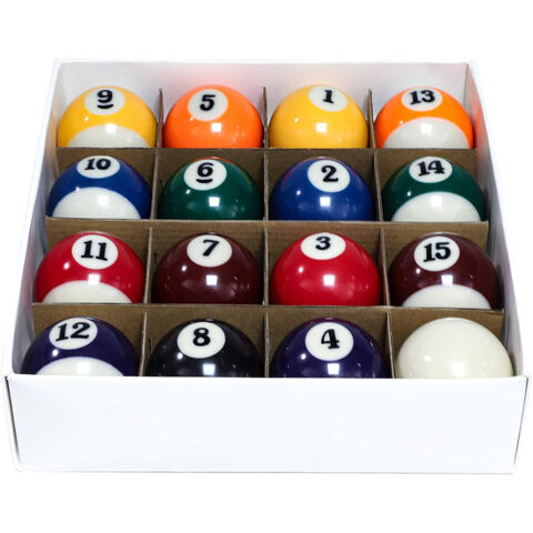 Jeu de Billes de Billard 2-1/4" pour Table de Billard, Billes de Rechange en Résine (16 Billes) for sale at factory direct price