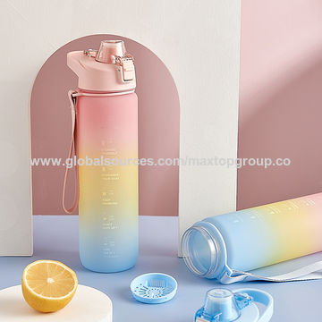 Gallonen-Wasserflaschen für Fitnessstudio und Sport, kundenspezifische Wasserflasche mit Farbverlauf für Fitness, Gymnastik und Outdoor-Sport