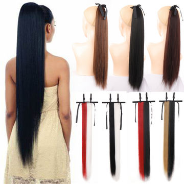 Buy Wholesale China 45-80 Cm Synthetic Hair Fiber Heat Resistant Long  Straight Ponytail Fake Hair Chip-in Hair Extension & Synthetic Hair Fiber  at USD  | Global Sources