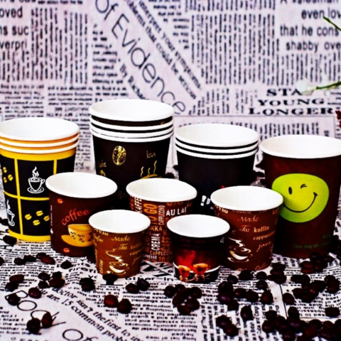 PLA SGS BPI FDA CE Custom Biodegradable PLA Coated Disposable Coffee ...