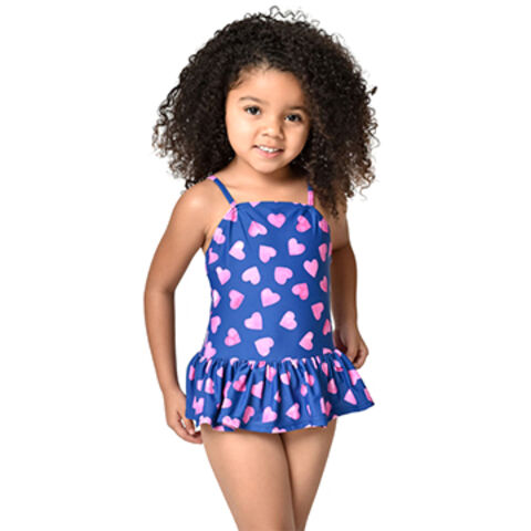 Buy Wholesale China Unique Vintage Kids Heart Ruffle One Piece Swimsuit ...