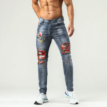 Wholesale Custom Mens Cargo Pants Jeans with Side Pockets Jean Trousers -  China Men's Jeans and Jeans Men price