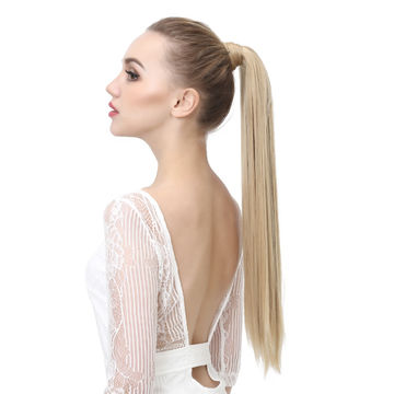 Buy Wholesale China Ponytails Hair Wrap Around Instant Ponytail Clip In 22  Inch Synthetic Straight Hair Extensions & Ponytail Hair Extensions at USD   | Global Sources
