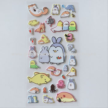 Buy Wholesale China Personalized Kawaii Children Custom 3d Foam Puffy  Sticker For Kids & Foam Sticker at USD 0.45