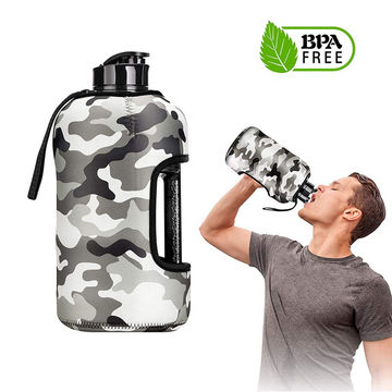 Buy Wholesale China 2.2l Half Gallon Gym Customized Sleeve Bodybuilding Bpa  Free Big Sports Water Bottle With Case & 2.2l Gym Water Bottle at USD 2