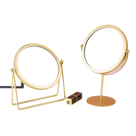 Espelhos de maquilhagem por atacado para meninas, estilo simples, dourado/rosa/preto, ferramenta cosmética for sale at factory direct price
