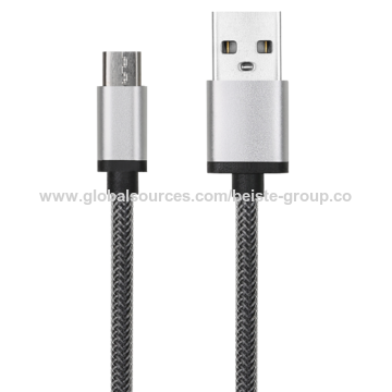 Competitive price USB2.0 A to Micro B net braided 2A data cable