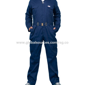 Dark Blue 65%polyester 35% Safety Cotton Coverall in Middle East Market for Construction Worker for sale at factory direct price