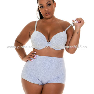 2021 New Thin Lined Plus Size Lace Bra and Panties Set Underwear