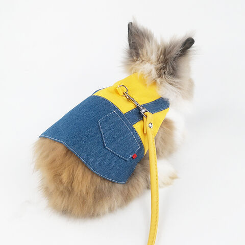 Cloth For Rabbit Bunny Rabbit Harness With Stretchy Leash Cute Adjustable Buckle ...