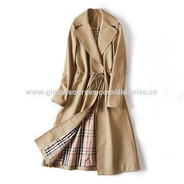 knee length leather coat