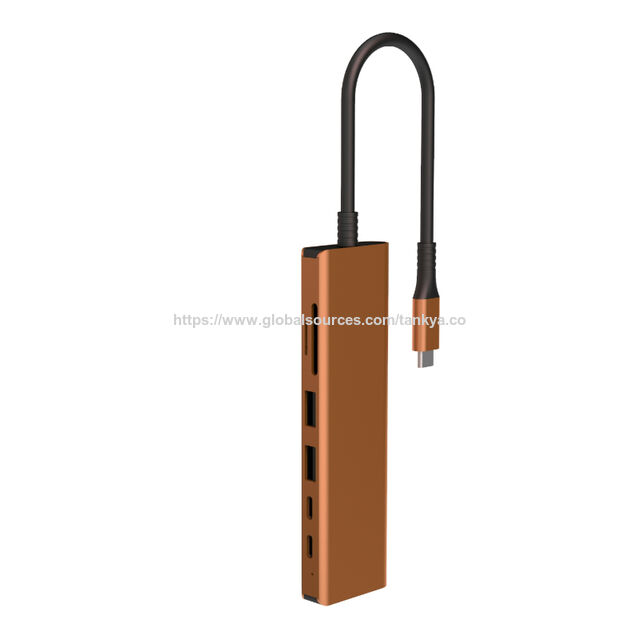 محور USB C 7 في 1 مع USB 3.0، شحن PD، محول HD MI 4K مع قارئ بطاقات TF/SD for sale at factory direct price