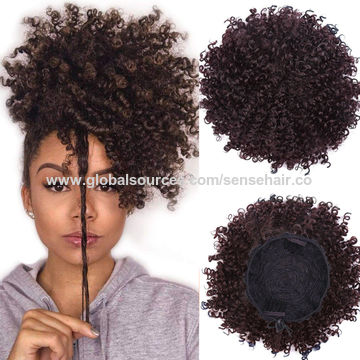 Buy Wholesale China Kinky Curly Drawstring Ponytail Wig Fake Hair Bun  Chignon Updo Synthetic Hairpiece & Wigs at USD  | Global Sources