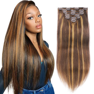 Buy Wholesale China Hair Extensions Clip In Dropshipping Cuticle Aligned  Raw Virgin 12a Real Hair Remy Human Hair & Hair Extensions Clip In at USD   | Global Sources