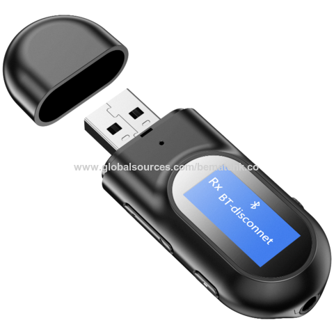 China USB audio receiver transmitter 2 in 1 hands free call with screen ...
