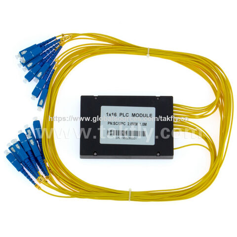 Splitter PLC 1x16 SC/UPC 2.0 Boîtier ABS 1M - Diviseur optique de haute qualité pour réseaux fibre optique