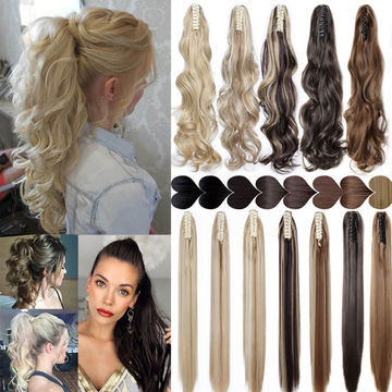 Buy Wholesale China 12-26inch Claw Clip On Ponytail Hair Extension  Synthetic Ponytail Extension Hair For Women & Clip-in Hair Extensions at  USD  | Global Sources