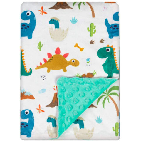 Couverture pour Bébé Garçons Filles Double Épaisseur Douce Peluche Minky avec Dos à Pois for sale at factory direct price