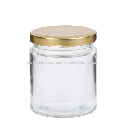 Buy Wholesale India Style Homez Glass Jar With Golden Color Metal Air-tight  Lid 300 Ml Or 150 Grams, 1 Pcs & Glass Jars And Containers at USD 2.5