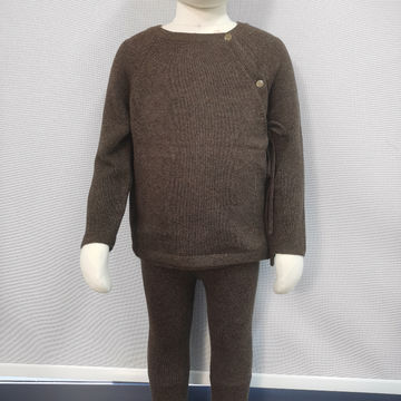 Buy Wholesale Baby Sweater Sets,30s/2,brown Melange,90%cotton,10%spandex,12gg & Knitwear at USD 8.35 Global Sources