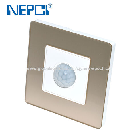 Interruptor de sensor de movimiento por radar de microondas para montaje en pared a precio de fábrica XJY-QB-55-100, interruptor de control de luz 86x86mm for sale at factory direct price