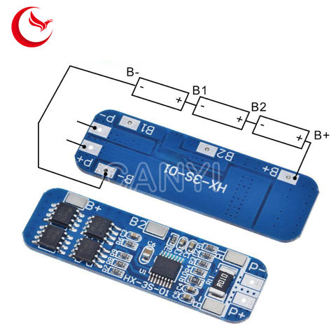 12V 10A 18650 3S BMS Charger Li-ion Lithium Battery Protection Board HX-3S-01 