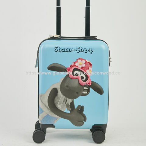 Equipaje de Shaun la Oveja, maleta de viaje, encantadora maleta con ruedas