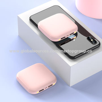 Mini Power Bank 5000/10000mAh mince et petite, Power Banks portables, cadeaux d'entreprise, powerbank à prix économique en gros