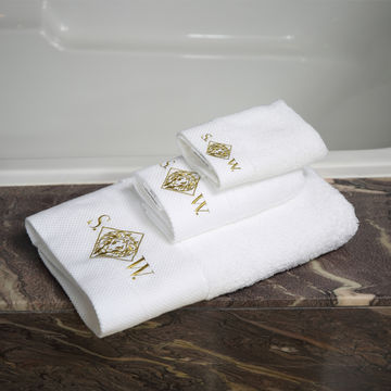 Cheap White Embroidery Hand Towels Wholesale