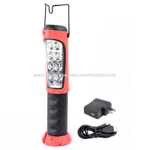 Comprar Linterna LED COB, luz de trabajo magnética, gancho para antorcha  recargable por USB, linterna portátil, luz de inspección, lámpara de  reparación de automóviles y Camping