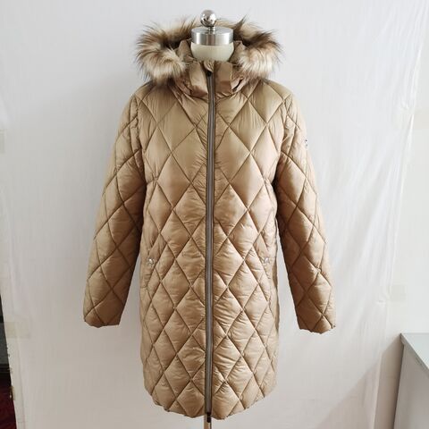 Ladies' Sorona padding long coat, detachable hood and fake fur, winter ...