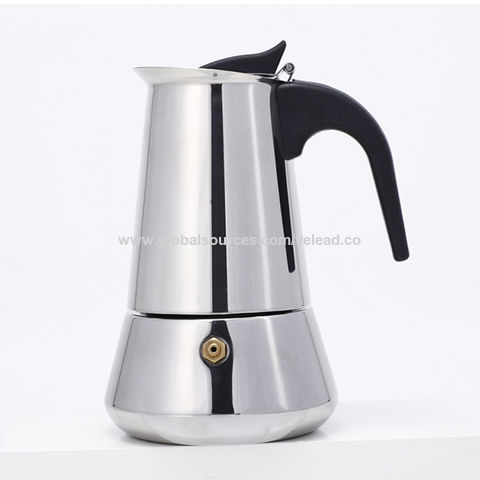 2 Cup Moka Express, Fast Stainless Steel Portable Mocha Coffee Pot