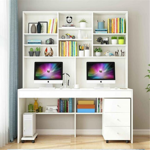 China Double person computer table wooden stidy table designs double ...