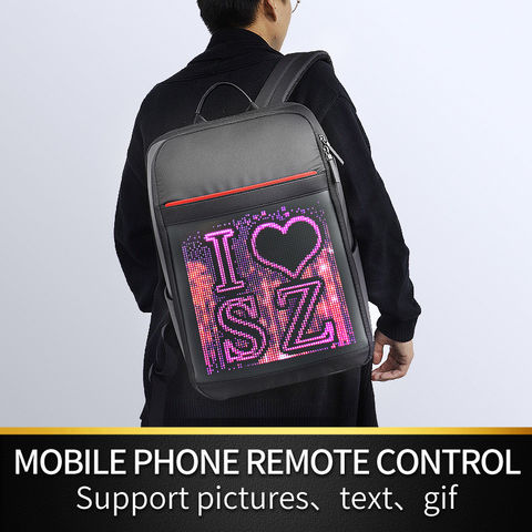 LED Backpack with Full Color Screen and Programmable DIY Panel Outdoor  Human Billboard Advertising Travel Bag Laptop Backpack