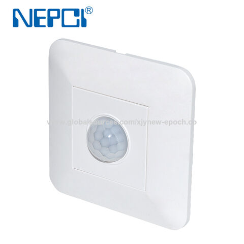 Sensor de movimiento por radar de microondas inteligente NEPCI de alta sensibilidad 86x86mm para montaje en pared, interruptor de inducción XJY-QB-101A-55, PC for sale at factory direct price