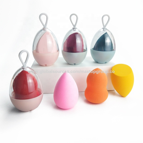 Éponge à Maquillage Œuf Beauty Love - Outil de Beauté, Houppette à Poudre, Boîte d'Outils de Maquillage