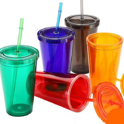Straw Cup Sequined Glitter Cup Colorful Coffee Juice Straw Mug Simple Cute  Creative Plastic Bottom Outdoor