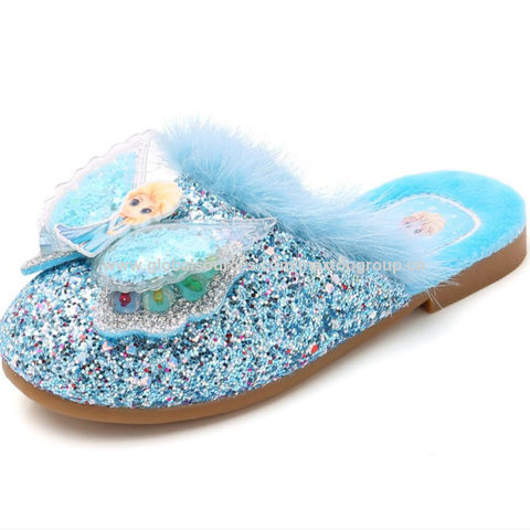 Buy Wholesale China Elsa Anna Girls Toddler Plush A-line Slippers,warm Soft  Bottom Outdoor Mop Baby Cartoon Cotton Mop & Children's Plush Slippers at  USD  | Global Sources