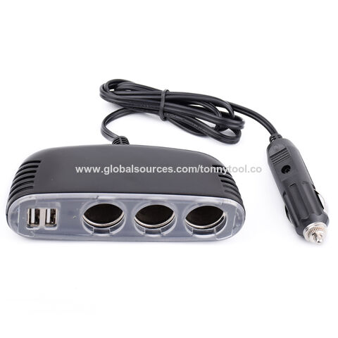 Dual USB 2 Way Auto Car Cigarette Lighter Socket Splitter Charger