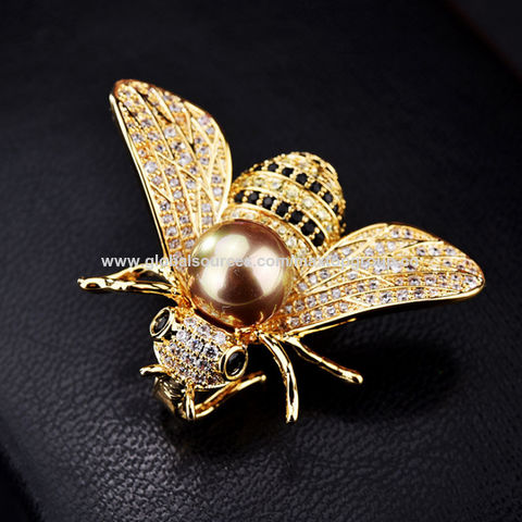 Buy Wholesale China Brooch Women Delicate Little Bee Brooches Crystal  Rhinestone Pin Brooch Jewelry Gifts For Girl & Brooch Women at USD 6.1