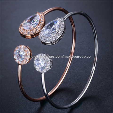 Buy Trendy Most Demanding Rose Gold American Diamond Fancy Designer  Superhit Bracelets Online From Wholesale Salwar.
