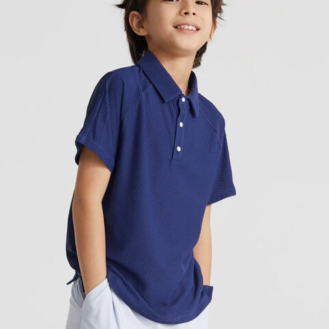 Polo de uniforme escolar para niños, manga corta, tipo jersey