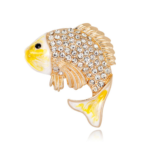 Gold-plated women's brooch Women's Brooch set crystals Pin gold-plated pin.